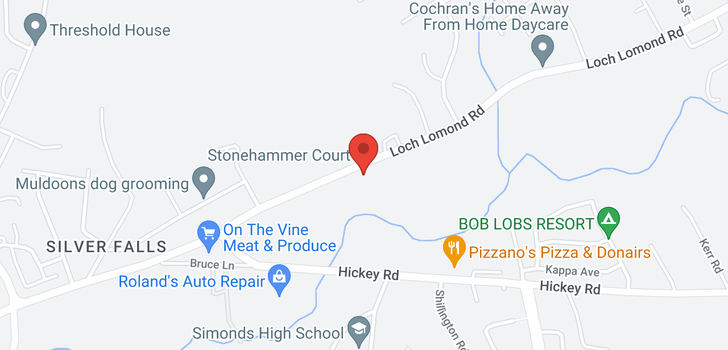 map of 1210 Loch Lomond Road